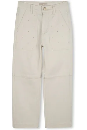 Michael Kors Jeans gamba dritta con tasconi borchiati color