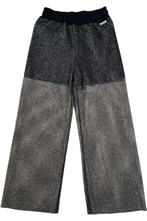 DISCLAIMER Pantaloni in tessuto a rete lurex