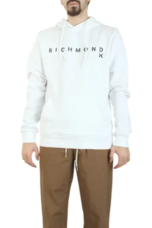 John Richmond Felpa con cappuccio stampa logo