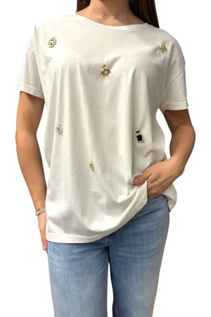 VICOLO T-shirt manica corta con ciondoli