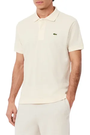 Lacoste Polo manica corta 12.12 in piquè ecrù