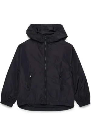 Diesel Giubbino leggero con cappuccio maxi logo rosso