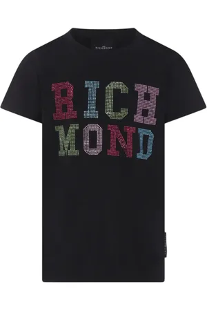 John Richmond T-shirt manica corta Seliste con logo strass