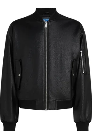 Karl Lagerfeld Giubbino bomber in ecopelle martellata
