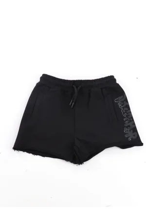 DISCLAIMER Shorts in cotone con logo strass