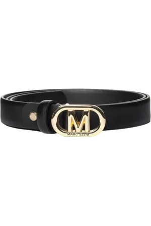 MARC ELLIS Cintura in pelle h2 nero oro