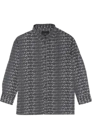 John Richmond Camicia manica lunga Massy in fantasia logata nero bianco