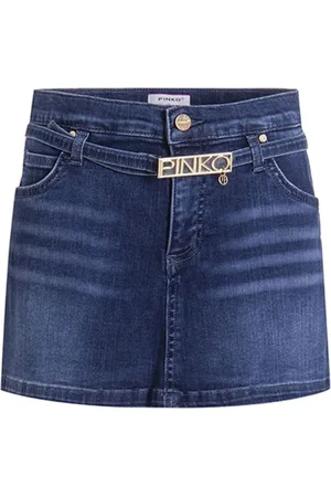 Pinko Gonna in denim con cinta lavaggio blu