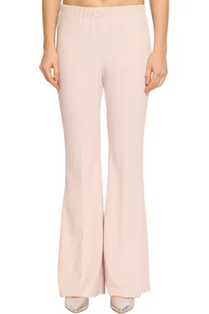 VICOLO Pantaloni a zampa in tessuto crepe