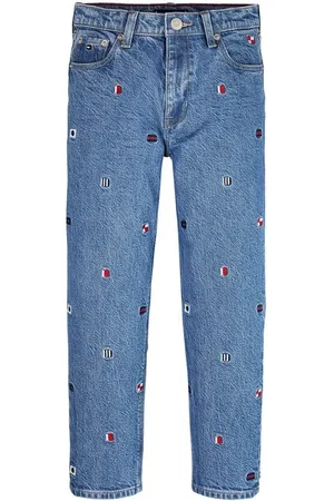 Tommy Hilfiger Jeans slim con bandierine iconiche lavaggio blu