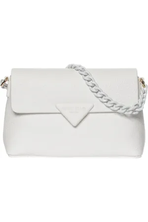 MARC ELLIS Borsa a tracolla Jasmyne in ecopelle martellata bianco
