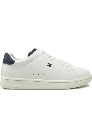 Tommy Hilfiger Sneakers Low Cut in ecopelle con bandierina bianco