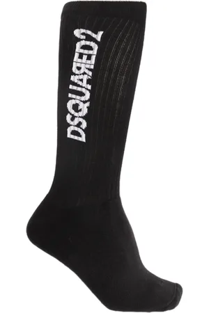 Dsquared2 Calzini in spugna di cotone con logo nero