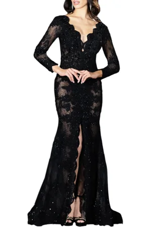 IMPERO Abito da cerimonia in tulle con ricami strass