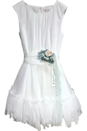 Mimilù Abito da cerimonia in tulle con fiore