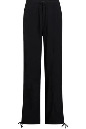 Calvin Klein Pantaloni misto viscosa gamba larga