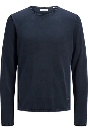 JACK & JONES Maglia girocollo in cotone effetto used