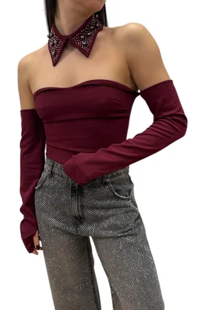Haveone Top con colletto gioiello