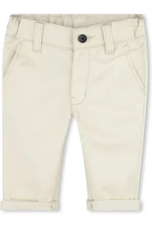 HUGO BOSS Pantaloni neonato in cotone ecrù