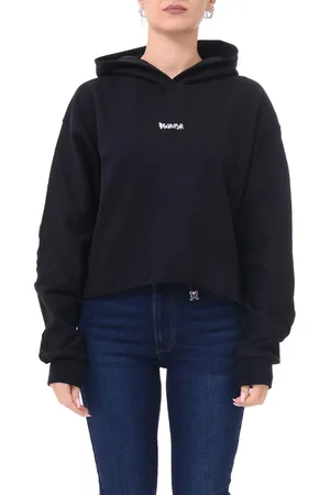 DISCLAIMER Felpa crop con maxi logo gioiello