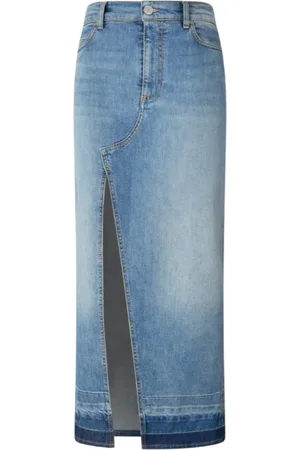 Pinko Gonna lunga Il Cairo in denim lavaggio blu medio