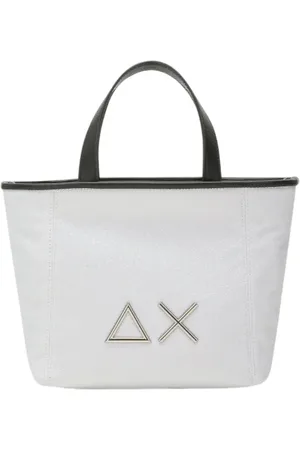 sun68 Borsa a mano glitter con logo argento