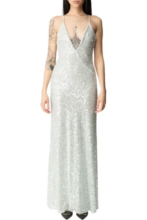 ANIYE BY Abito lungo Rose con paillettes