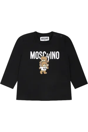 Moschino T-shirt manica lunga in jersey con stampa logo