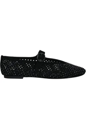 Kurt Geiger Ballerine traforate Mayfair in suede con strass