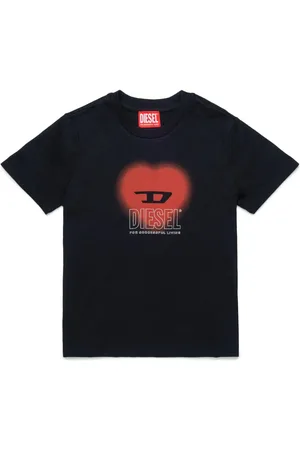 Diesel T-shirt maniche corte con stampa logo in cotone