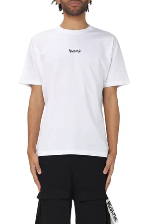 DISCLAIMER T-shirt maniche corte in jersey con stampa logo bianco