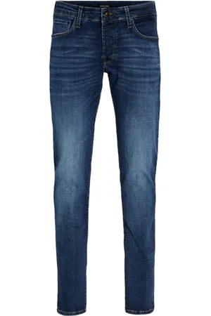 JACK & JONES Jeans slim fit in denim elasticizzato lavaggio blu