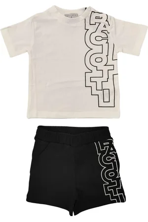 Cesare Paciotti Completo T-shirt e shorts con logo nero