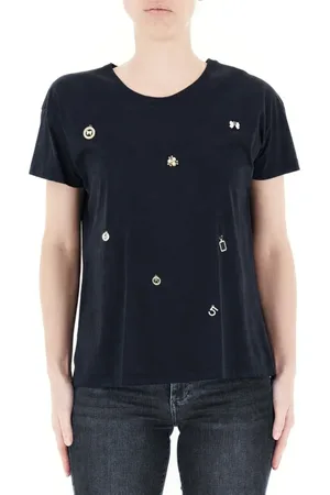 VICOLO T-shirt manica corta con ciondoli