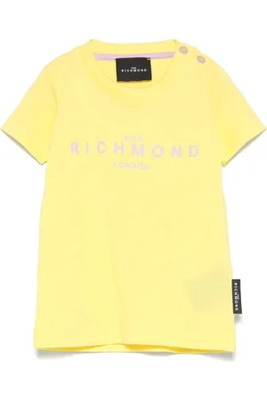 John Richmond T-shirt maniche corte Justus con logo giallo