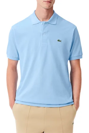 Lacoste Polo manica corta 12.12 in piquè celeste