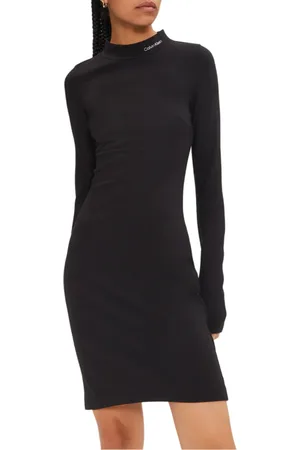 Calvin Klein Abito corto in misto viscosa con logo