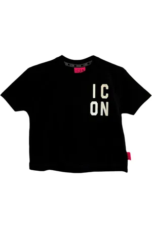 Icon Brand T-shirt crop maniche corte con logo