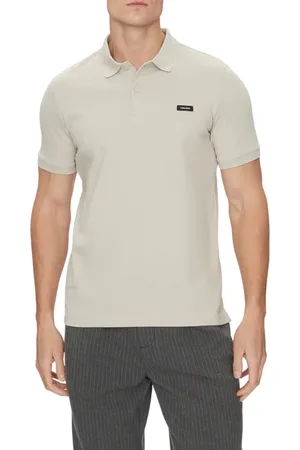 Calvin Klein Polo maniche corte in piquè tortora