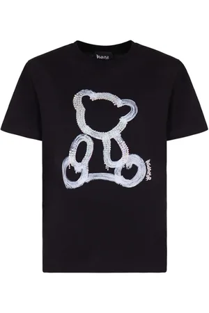 DISCLAIMER T-shirt manica corta con orsetto strass