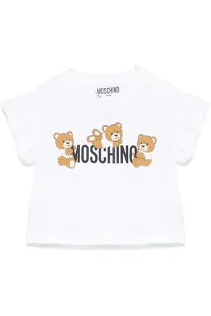 Moschino T-shirt manica corta con rouches stampa orsetti