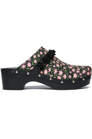 La DoubleJ LDJ X Fabrizio Viti Embroidered Jean Clogs