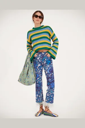 La DoubleJ Fancy Crop Jeans (With Feathers)