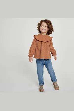 La Redoute Confezione Da 2 T-shirt Maniche Lunghe Con Volant Bambina Taglie 6 mesi - 67 cm