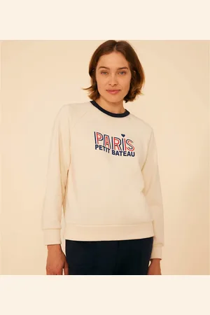 Petit Bateau Felpa Girocollo Con Messaggio Donna Taglie S