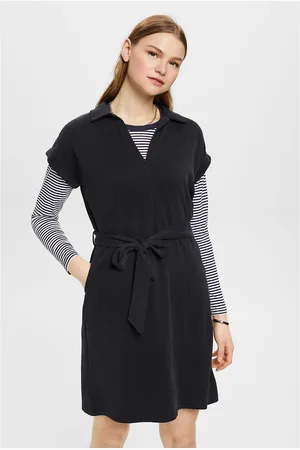ESPRIT Abito Con Collo A Camicia, Maniche Corte Donna Taglie XS