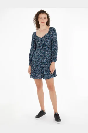 Tommy Hilfiger Abito A Maniche Lunghe, Stampa Floreale Donna Taglie S
