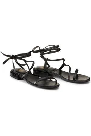 La Redoute Sandali Metallizzati, Laccetto Alla Caviglia Tacco Piatto Donna Taglie 37