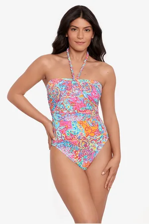 Ralph Lauren Costume Da Bagno Intero Bustier Amara Patchwork Donna Taglie 42 (IT) - 38 (FR)
