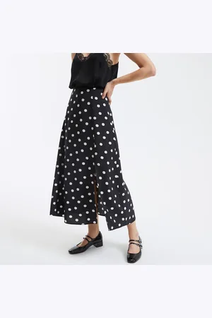 La Redoute Gonna Lunga Svasata, A Pois Donna Taglie 38 (IT) - 34 (FR)